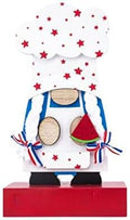 Rae Dunn 4th of July Gnomes - Patriotic Gnome 4th of July Decorations for Home - Wooden Figurine Ornaments for Fourth of July and Memorial Day Decor - Scandinavian Swedish Tomte - 4th of July Gifts