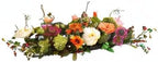 Nearly Natural 4665 Mixed Mini Peony Centerpiece Silk Flower Arrangement,10"D x 34"W x 6.5"H