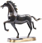 Brass Running Horse Statue Handmade Horse Figurines, Scandinavian Luxury Office Living Room Decor Horse Art Sculpture Animals - For Desktop Coffee Table Shelves Entrance Tables Fireplaces Decor