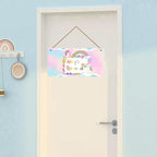Personalized Sign Unicorn Themed Girls Room Decor, Unicorn Lovers,Custom Name Kids Room Wall Decor Decorative Plate for Boys Bedroom Little Man Cave