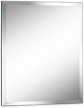 28"x36" Frameless Rectangle Wall Mirror with 1 inch Beveled Edge for Bathroom Vanity
