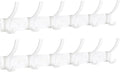 Coat Rack Wall Mount, Coat Hook Wall Mount, Wall Hooks for Hanging, Hat Rack for Walls, Coats Hanger with 12 Hook, Towel Hooks for Bathrooms (2 Pack, White)