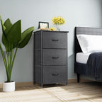 AODK Dresser for Bedroom Nightstand Small Dressers Chest of Drawers End Table for Living Room, Closet Dresser with 3 Storage Drawers Organizer Clothes, Dark Grey