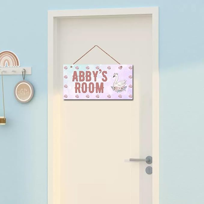 Personalized Sign Unicorn Sign Magic Unicorn Themed Girls Room Decor, Unicorn Lovers,Custom Name Cute Unicorn Room Wall Decor Decorative Plate for Kids Room