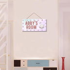 Personalized Sign Unicorn Sign Magic Unicorn Themed Girls Room Decor, Unicorn Lovers,Custom Name Cute Unicorn Room Wall Decor Decorative Plate for Kids Room