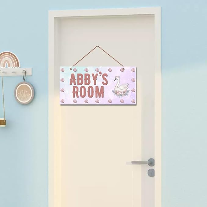 Personalized Sign Unicorn Sign Magic Unicorn Themed Girls Room Decor, Unicorn Lovers,Custom Name Cute Unicorn Room Wall Decor Decorative Plate for Kids Room