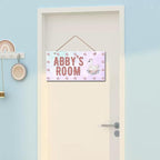 Personalized Sign Unicorn Sign Magic Unicorn Themed Girls Room Decor, Unicorn Lovers,Custom Name Cute Unicorn Room Wall Decor Decorative Plate for Kids Room