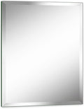 30"x36" Frameless Rectangle Wall Mirror with 1 inch Beveled Edge for Bathroom Vanity