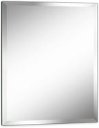 30"x36" Frameless Rectangle Wall Mirror with 1 inch Beveled Edge for Bathroom Vanity