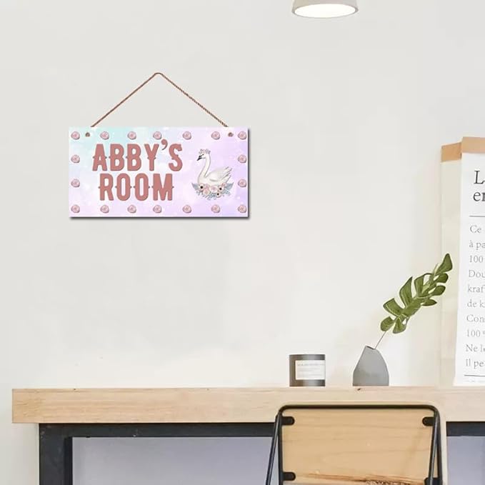 Personalized Sign Unicorn Sign Magic Unicorn Themed Girls Room Decor, Unicorn Lovers,Custom Name Cute Unicorn Room Wall Decor Decorative Plate for Kids Room