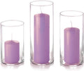 yummi Set of 36 Slim Pillars and Cylinder Vases - Violet