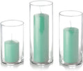 yummi Set of 12 Slim Pillars and Cylinder Vases - Tiffany Blue