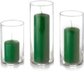 yummi Set of 12 Slim Pillars and Cylinder Vases - Hunter Green