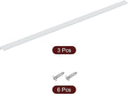 uxcell Cabinet Finger Edge Pull, 3pcs 800mm / 31.5" Aluminum Alloy Back Mount Hidden Cabinet Pulls Concealed Handle for Home Kitchen Drawer Cabinet, White