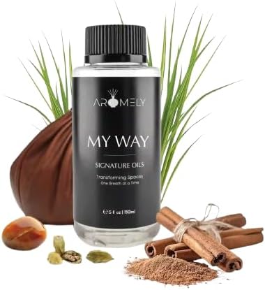 AROMELY My Way Essential Diffuser Oil Blend - Inspired by 1 Hotel® - Luxurious Fragrance with Notes of Leather, Cardamon, Lemon, Cedarwood, Iris and Amber. (150ml (5 Fl Oz), My Way)
