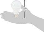 Amazon Basics A19 LED Light Bulbs, 60 Watt Equivalent, Energy Efficient 9W, E26 Standard Base, Soft White 2700K, Dimmable, 10,000 Hour Lifetime , 6-Pack
