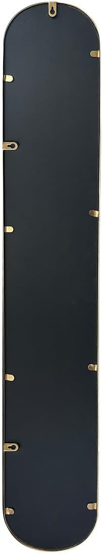 Long Skinny Mirror for Wall,Gold Narrow Oval Mirror for Entryway Bath,Metal Frame with Gold Decor Mirrors,7.9X 44