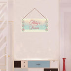 Personalized Sign Girls Bedroom Pretty Flowers Personalized Name Door Sign Wall Art Décor Wood Plaque Sign Wall Decor