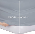 Bedecor Air Bed Sheets for Mattress Cover Removable Bed and Elastic Band Super Soft and Breathable & Deep up to 21" Light Gray Full