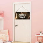 Personalized Outer Space Man Cave Sign For Boys Room Bedroom Custom Name Science Fiction Theme Kids Toddler Baby Nursery Door Plaque Planet Wall Art Decor For Little Man Cave