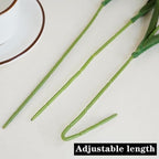 Artificial Flowers for Vases 17.7 Inch 10 Stems， Silk Dried Fake Mums Bouquet Indoor Faux Floral Arrangements for Decoration (White Narcissus)