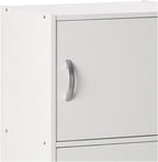 HODEDAH IMPORT Bookcase, White, 5 Door