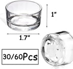 GOLDEAL 60-Pcs Tealight Candle Holders,Small Clear Glass,Tealight Holders Bulk Use for Weddings Parties Dinner,for 1.5" Tealight. Candle Mould