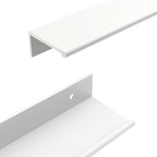 goldenwarm 15 Pack White Finger Edge Pulls Drawer Finger Pulls Kitchen Hardware Handles Bedroom Dresser Drawers, 3in Hole Centers