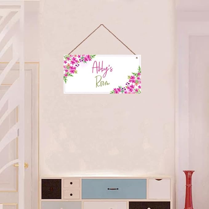 Personalized Farmhouse Canvas Prints Home Décor For Room Custom Fresh Flower Market Canvas Sign Rustic Wall Art Decor Customizable Name Plate For Girls Room
