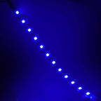DC 12V Waterproof 1Ft 12 LED Strip Underbody Light with 6 inches Wires for Motor (Blue,Pack of 6)
