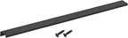 uxcell Cabinet Finger Edge Pull, 1pcs 500mm / 19.69" Aluminum Alloy Back Mount Hidden Cabinet Pulls Concealed Handle for Home Kitchen Drawer Cabinet, Black