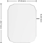 Silver Wall Mirror-Beveled Edge Frameless Mirrors for Bathroom, Vanity, Bedroom, Rectangle Mirrors（17.8X23.7inch）