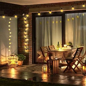 Lightdot 150FT Outdoor String Lights, LED Bistro String Lights with Shatterproof G40 Vintage Bulbs, 2200K Dimmable, Waterproof Hanging Lights for Porch, Deck, Garden, Backyard, Balcony - ETL Listed