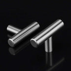 LONTAN Cabinet Knobs Brushed NickelKitchen Cabinet Knobs T Bar Drawer Knobs Round Cabinet Hardware for Drawer, Single Hole, Pack of 35