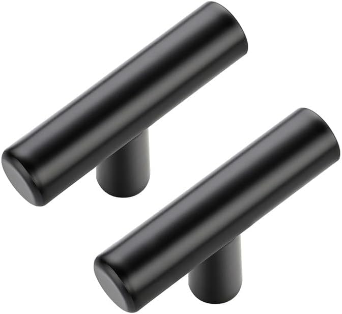JOY DECOR 55 Pack Cabinet Knobs, Black Cabinet Handles, 2in Kitchen Cabinet Knobs, Single Hole Drawer Knobs for Dresser Drawers
