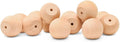 Wood Knobs, 1.5 Inch Round Natural Wood Drawer Pulls, Pack of 50 Unfinished Wooden Drawer Knobs, Ball Shaped Wood Cabinet Knobs, Nursery Dresser Knobs, Wood Door Knobs and Crafts