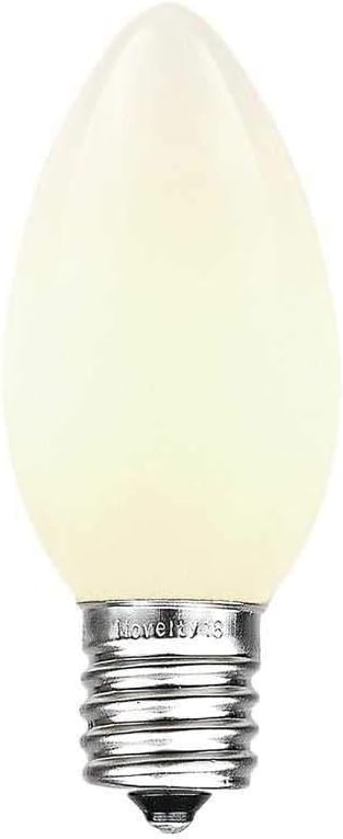 25 Foot C9 White Ceramic Christmas String Light Set - Outdoor Roofline Light String - Opaque Bulbs - Green Wire
