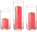 yummi Set of 12 Slim Pillars and Cylinder Vases - Coral