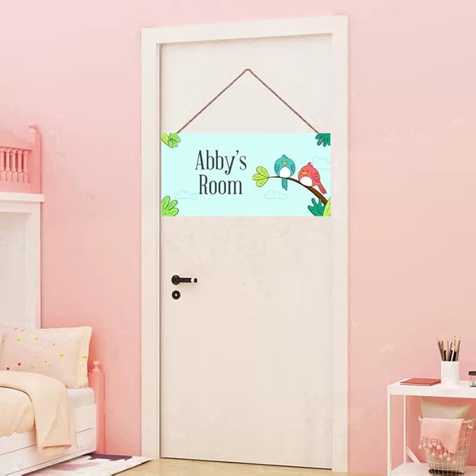 Personalized Birds Sign Vintage Tree Signs Retro Wall Art Decoration Exquisite Decorative Signs Custom Name for Kids Room Wall Art Decor Nursery Decor For Girls Boys Bedroom