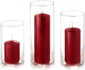 yummi Set of 36 Slim Pillars and Cylinder Vases - Burgundy