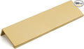 goldenwarm 100 Pack Gold Finger Edge Pulls Drawer Finger Pulls Champagne Gold Kitchen Hardware Handles Bedroom Dresser Drawers,5in Hole Center