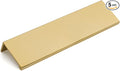 goldenwarm 5 Pack Gold Finger Edge Pulls Drawer Finger Pulls Champagne Gold Kitchen Hardware Handles Bedroom Dresser Drawers,5in Hole Center