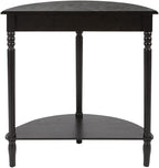 Decor Therapy Simplfy Moon Entry Table,with Shelves & Easy Assembly, Wood-(28.5" x 11.8" x 28.5") Simplify Half Round, 28.5" x 28.5" x 12", Black