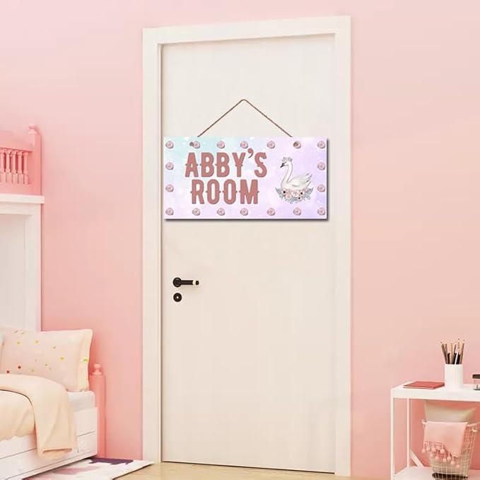 Personalized Sign Unicorn Sign Magic Unicorn Themed Girls Room Decor, Unicorn Lovers,Custom Name Cute Unicorn Room Wall Decor Decorative Plate for Kids Room