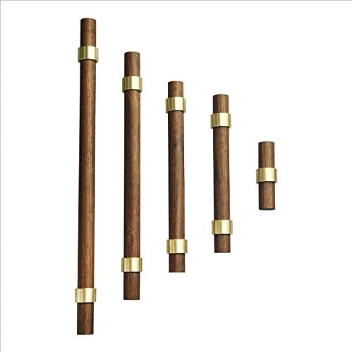 Drawer 6.69"/170mm Pulls Brass Walnut Kitchen Wardrobe Cabinet Hardware Pull Handle with Screw,30Pcs