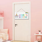 Personalized Signs Unicorn Sign, Unicorn Rainbow Girls Room Wall Decor Art Prints,Hanging Signs For Kids Room, for Home, Birthday Party, Bedroom, Bathroom, Playroom