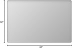 LOAAO 40x32 Inch White Metal Framed Bathroom Mirror for Wall, White Bathroom Vanity Mirror Farmhouse, Large Rounded Rectangle Mirror, Anti-Rust, Tempered Glass, Hangs Horizontally or Vertically