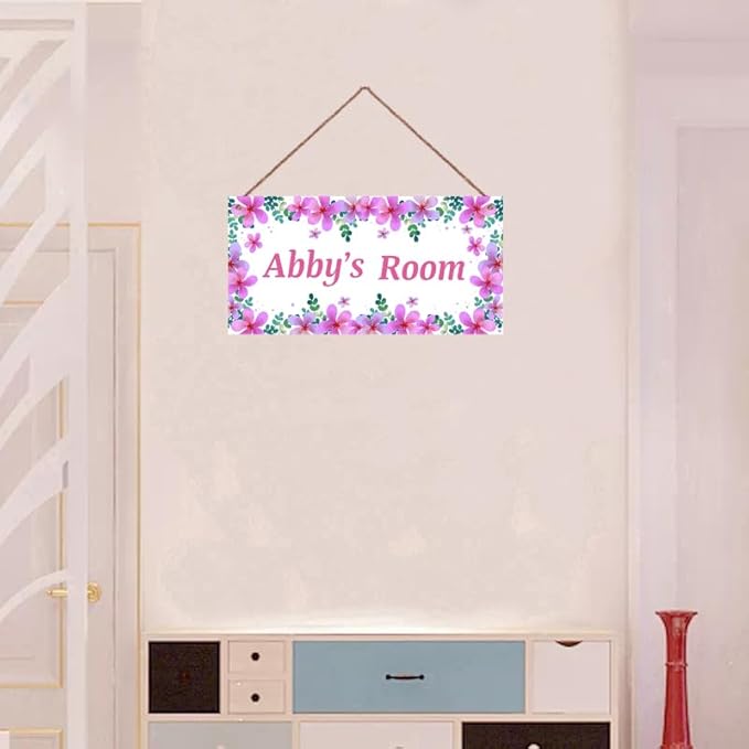 Personalized Sign Flowers Room Décor Kids Room Decor, Planet Theme Little Man Cave Wall Art Decor for Nursery, Door Decor for Toddler Baby Boys Room