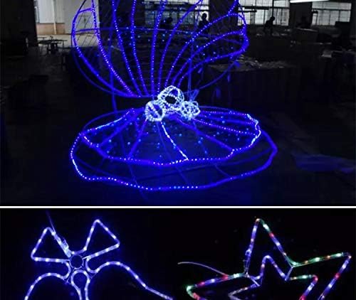 50ft 360 LED Waterproof Rope Lights, 110V Connectable Indoor Outdoor Blue Rope Lights for Outside, Deck, Patio, Pool, Camping, Bedroom Decor, Landscape Lighting and More (Blue)