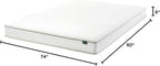 ZINUS 6 Inch Foam and Spring RV Mattress, [New Version], Short Queen for RVs, Campers & Trailers, Smaller, More Convenient WonderBox Packaging, Mattress-in-a-Box